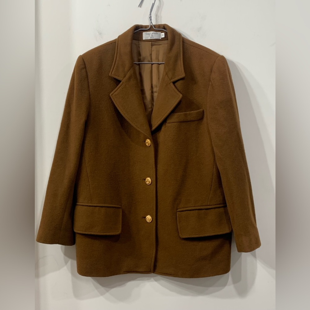 Guy Laroche Cashmere Blend Camel / Brown Coat Blazer size 8